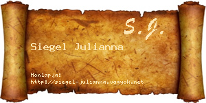 Siegel Julianna névjegykártya